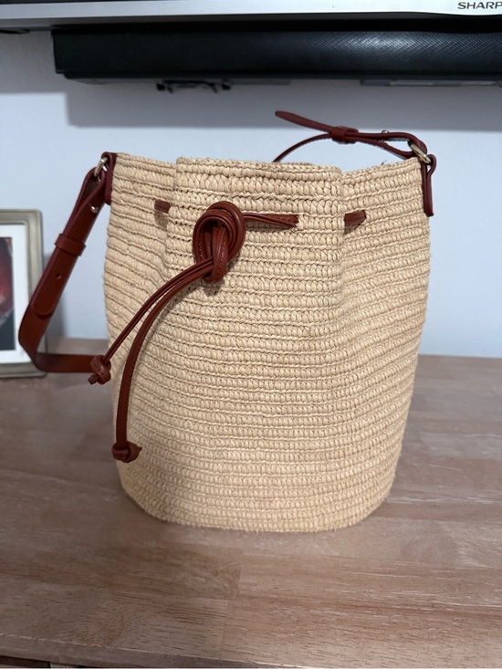 Sezane Handbags - Sézane Mini Farrow Woven Bucket Crossbody